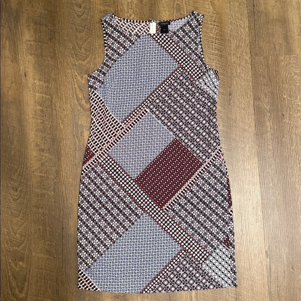 Ann Taylor Women’s Multi-Pattern Patchwork Print Tank Dress Size Medium